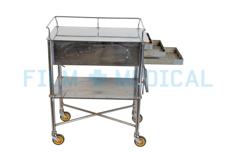 Instrument Trolley with Drawers in Stainless Steel